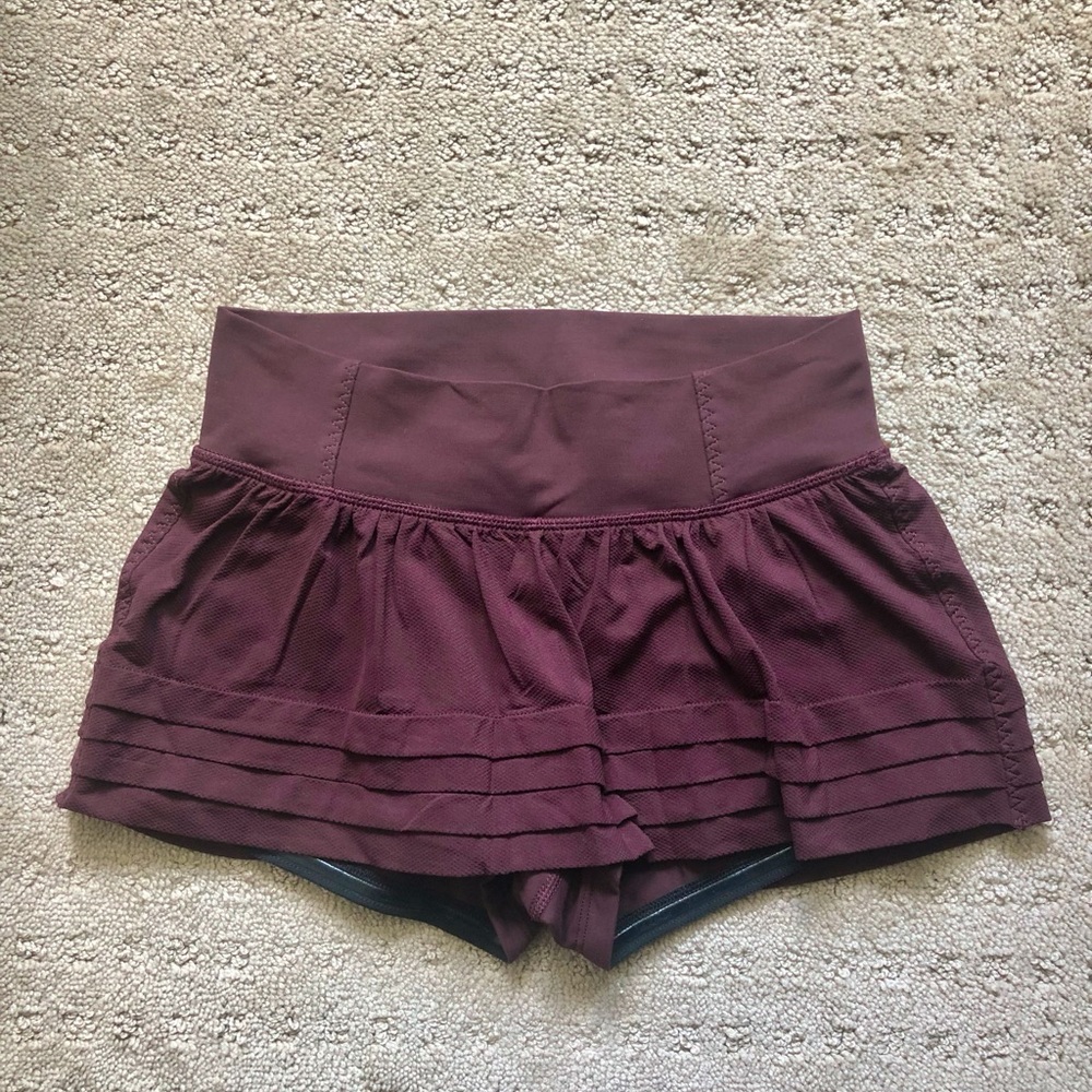 Lululemon Athletica Red Bubble Mini Skirt